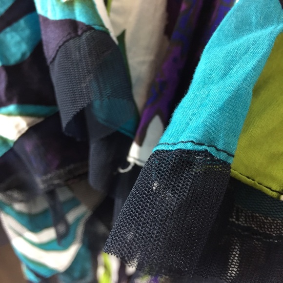 Peter Nygard blue and green maxi skirt - Picture 3 of 4